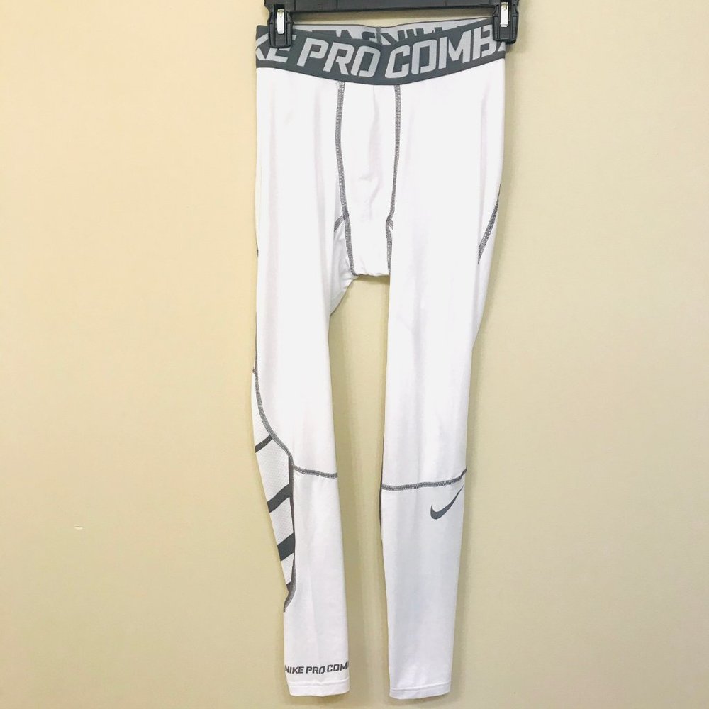 Men’s Nike Pro Compression Long Tights M White